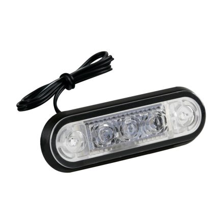 Lampa Sülyesztett Ledes Jelzőfény 3 LED - 12/24V - Piros