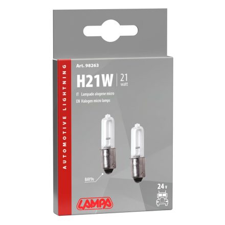 Lampa, IZZÓ 24V 21W MIKRÓ HALOGÉN BAY9S PÁRBAN