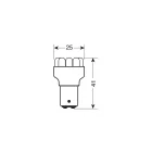 Lampa, 24V BAY15D (P21/5W) 12 LED DIÓDA, FEHÉR SZÍNŰ