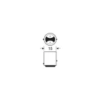 Lampa, 24V BAY15D (P21/5W) 12 LED DIÓDA, FEHÉR SZÍNŰ