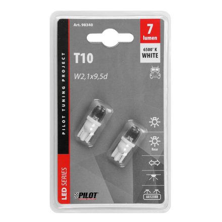 Lampa, IZZÓ 24 V LED FEHÉR T-10 PÁR