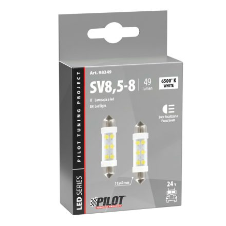 Lampa 6 ledes Sofita izzó, 24V, Fehér, SV 8,5-8
