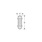Lampa 6 ledes Sofita izzó, 24V, Fehér, SV 8,5-8