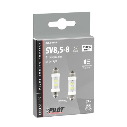 Lampa 4 ledes Sofita izzó, 24V, Fehér, SV8,5-8