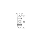 Lampa 4 ledes Sofita izzó, 24V, Fehér, SV8,5-8