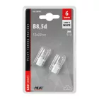 Lampa, 24V B8,5D 1 LED DIÓDA, FEHÉR SZÍNŰ - PÁRBAN