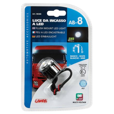 LÁMPA LED JELZŐFÉNY FEHÉR 9-33V SMD