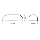 Lampa, F-11 Led Lámpa Fehér, 24V 70x35mm