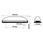 Lampa, AB-4, Külső Világítás, 24V, 4Ledes Fehér 95X30MM