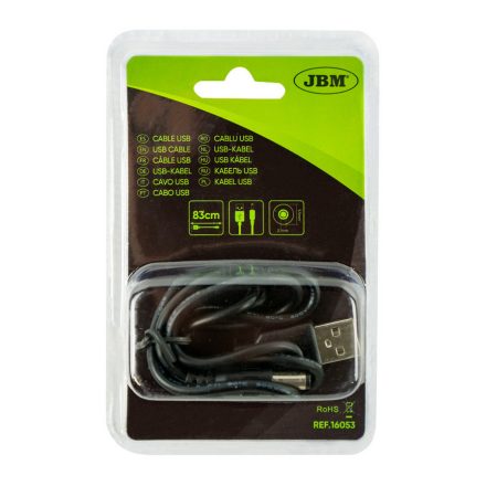 Jbm, Töltőkábel, Usb-Jac k5,5mm, 80cm