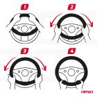 Amio SWC07 Kormányvédő Fekete-Piros 37-39cm M