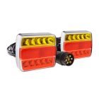 Amio, Mágneses Hátsó Lámpa Utánfutóra, Led 7P