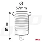 Amio Vízálló Dupla USB Aljzat MOD-03 12/24 1-2.1A