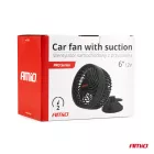 Amio Autós ventilátor tapadókoronggal 6" 12V