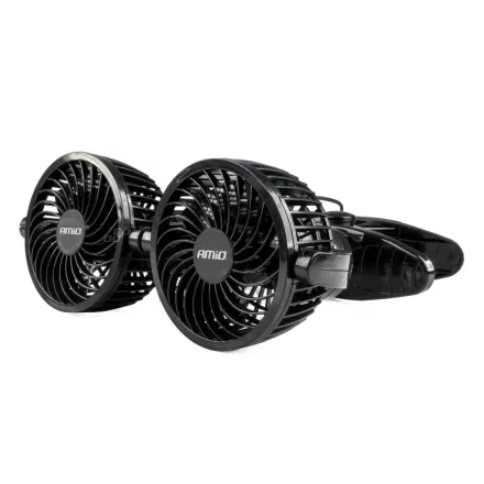Amio Autós ventilátor rögzítőelemmel 2x4" 24V