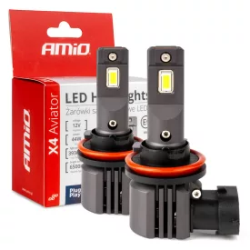 Amio, X4 Aviator, H8/H9/H10/H16 Led Pár, 44W 6500k 12V