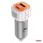 Amio USB + USB-C Szivargyújtós Töltő 20W 12/24V