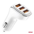 Amio Autós töltő 3x USB-A 3.1A 12/24V