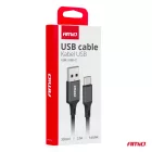 Amio Adatkábel USB-USB-C 2M Fekete 2A