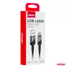 Amio USB - USB-C adatkábel 3A 200cm