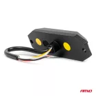 KIEGÉSZÍTŐ VILLOGÓ LÁMPA 4XLED 12/24V SÁRGA 2 FUNKCIÓ