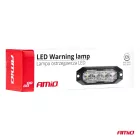 KIEGÉSZÍTŐ VILLOGÓ LÁMPA 4XLED 12/24V SÁRGA 2 FUNKCIÓ