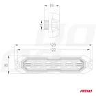 KIEGÉSZÍTÓ VILLOGÓ LÁMPA 6XLED 12/24V SÁRGA 2 FUNKCIÓ