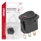 Amio, Kapcsoló Leddel Piros, 12V 20A