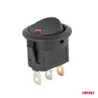 Amio, Kapcsoló Leddel Piros, 12V 20A