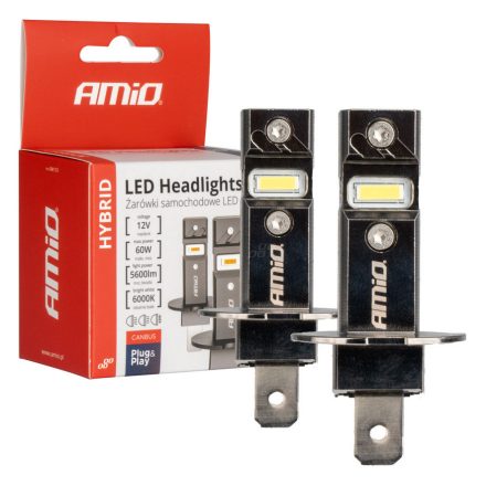 Amio LED fényszórók Hybrid sorozat H3 6000K Canbus 60W
