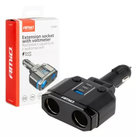 Amio Dupla elosztó PD30W PD20W QC3.0 12/24V max 200W