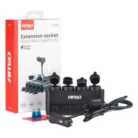 Amio, Szivargyújtó Elosztó 4-es, 12/24V