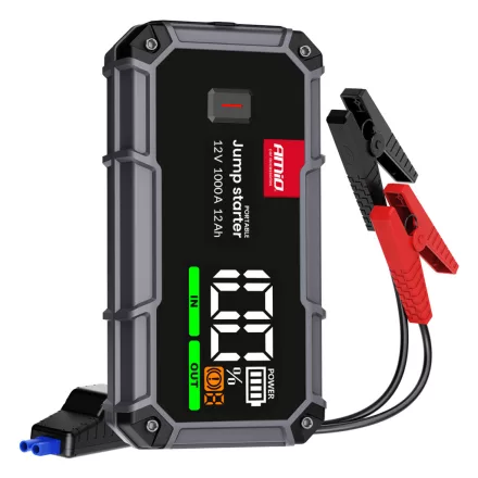 Amio Hordozható 3az1-ben Akkumulátor, 12V, 12000mAh