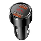 Baseus Magic Szivargyújtós Töltő 2x USB QC 3.0 45W Fekete