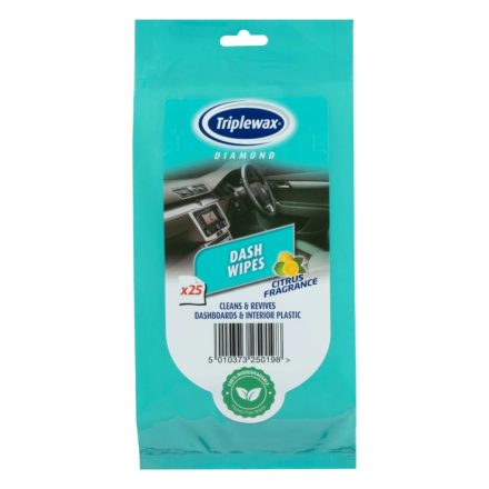 Carplan - Triplewax Műszerfal Ápoló Kendő Citrom Illat 25db