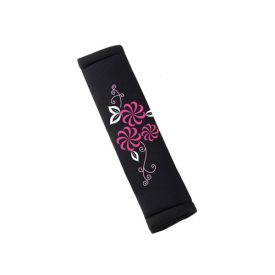   Bottari, Biztonsági öv, Párna, My flower, Fekete, Rózsaszín minta