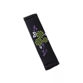   Bottari My Flower Swivel Biztonsági Öv Párna 2db Zöld/Lila  Virág Mintával