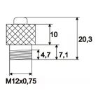 Globiz, Kapcsoló Nyomógomb, Piros, 0,6A 12V