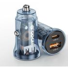 Autós töltő 07AC- USB/USB-C - Quick Charge 3.0 - 12/24V