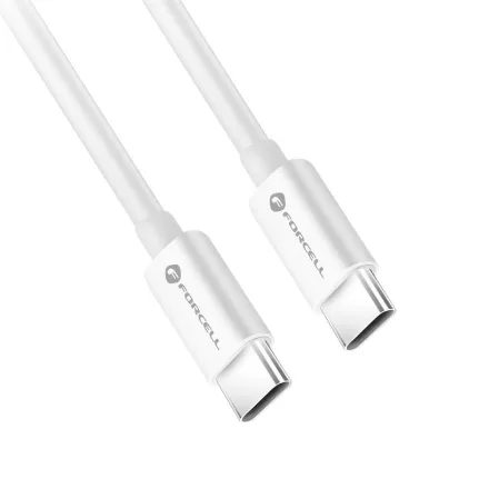 FORCELL adatkábel Type-C - Type-C QC4.0 3A/20V PD60W C338 2m fehér