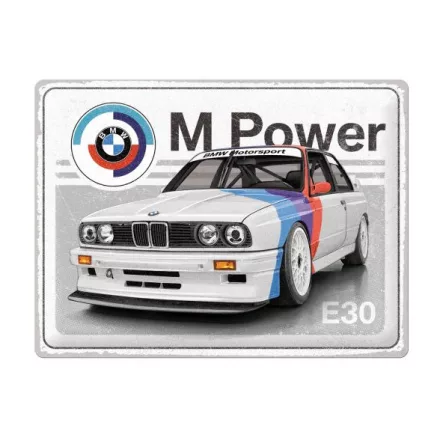 Fémtábla Dekoráció, Bmw M3 E30, 29x39cm