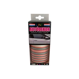 Line, Öntapadós Dekorcsík 8x130cm, Piros-Fekete, 04