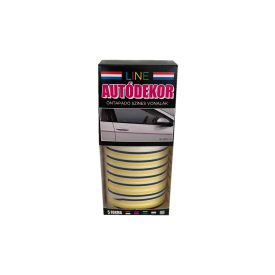 Line, Öntapadós Dekorcsík 8x130cm, Fekete-Citromsárga,17