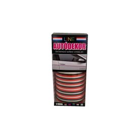 Line, Öntapadós Dekorcsík 8x130cm, Fekete-Piros, 25