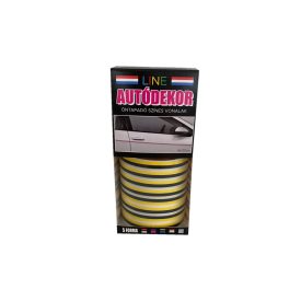   Line, Öntapadós Dekorcsík 8x130cm, Citromsárga-Fekete, 32