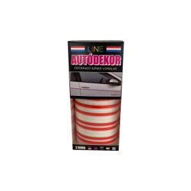 Line, Öntapadós Dekorcsík 8x130cm, Fehér-Piros, 47