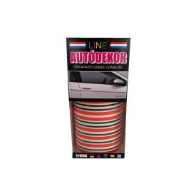 Line, Öntapadós Dekorcsík 8x130cm, Fekete-Piros, 51