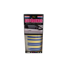 Line, Öntapadós Dekorcsík 8x130cm, Citromsárga-Kék, 53