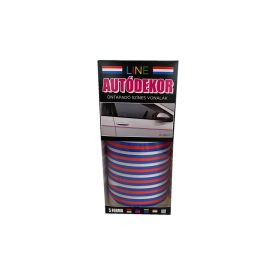 Line, Öntapadós Dekorcsík 8x130cm, Kék-Piros-Kék, 61