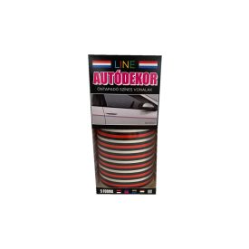   Line, Öntapadós Dekorcsík 8x130cm, Fekete-Piros-Fekete, 62